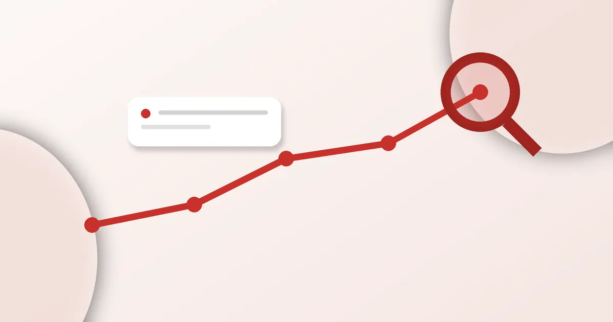 Is your brand already trending on RedNote? A magnifying glass over a rising trend line.